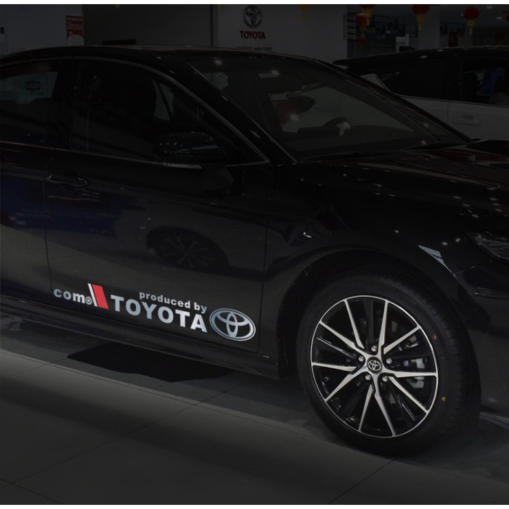 Bộ 2 tem dán cửa xe ô tô Toyota