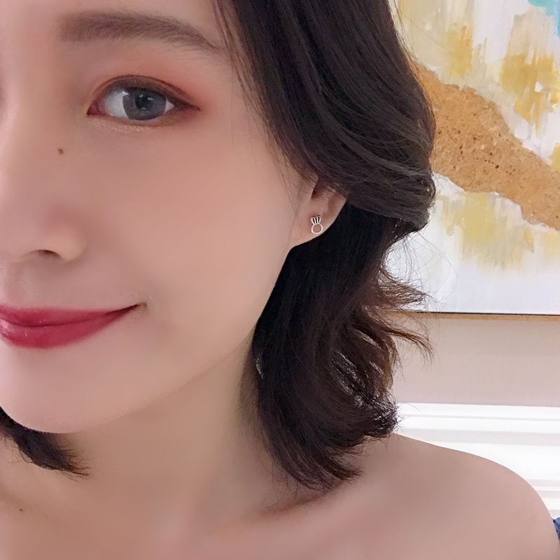 Bông tai nút nhỏ nhiều kiểu dáng tuỳ chọn bằng bạc S925