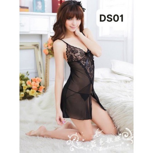 Váy ngủ sexy Sale Bỏ Mẫu Đầm ngủ sexy gợi cảm 2 dây DS01
