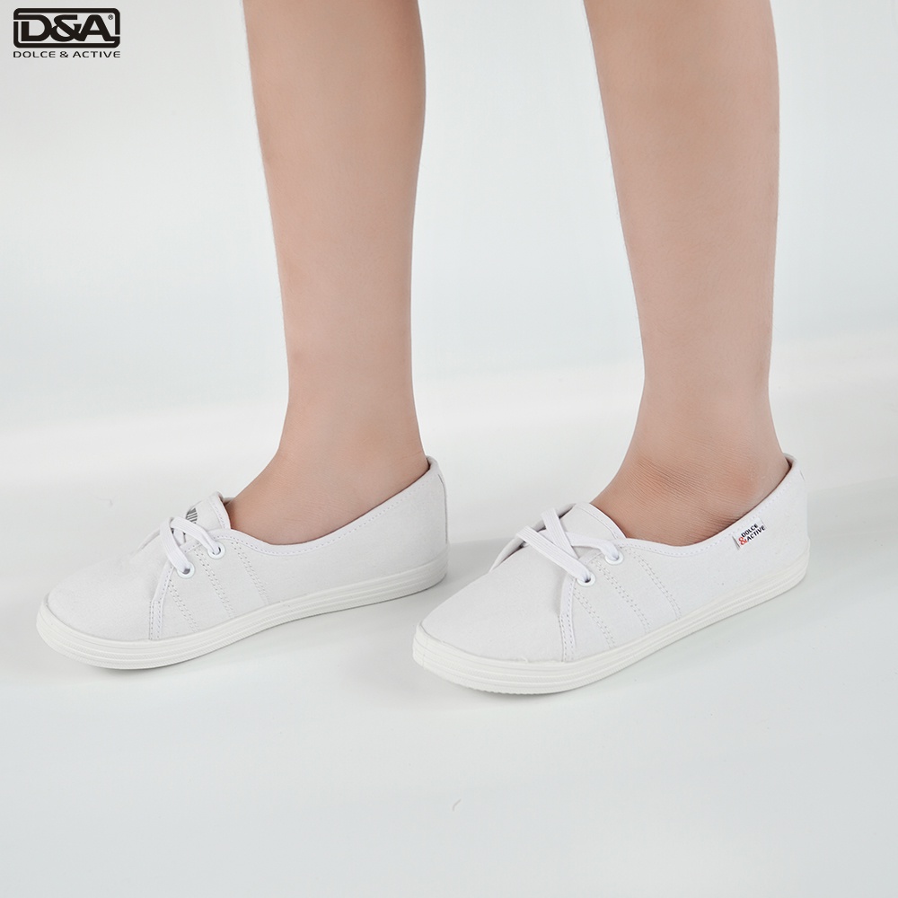 Giày slipon bé gái D&amp;A EPG1928 Trắng
