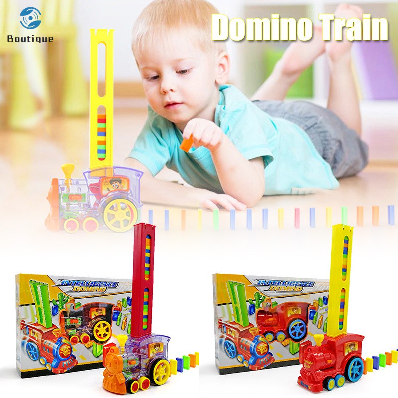 Bộ Đồ Chơi Xe Lửa Domino Bằng Nhựa Nhiều Màu Sắc