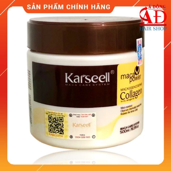 [Chính hãng] [Giá sỉ] Dầu hấp ủ tóc Collagen Karseell Maca chính hãng dạng hũ 500ml