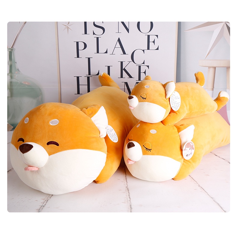 Gấu Bông Chó Shiba Biểu Cảm Cute, Hàng QC, Shiba Le Lưỡi Màu Vàng Đáng Yêu,  Gối Ôm Qùa Tặng Khổng Lồ