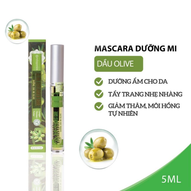 Mascara Dưỡng Mi Olive Milaganics 5ml
