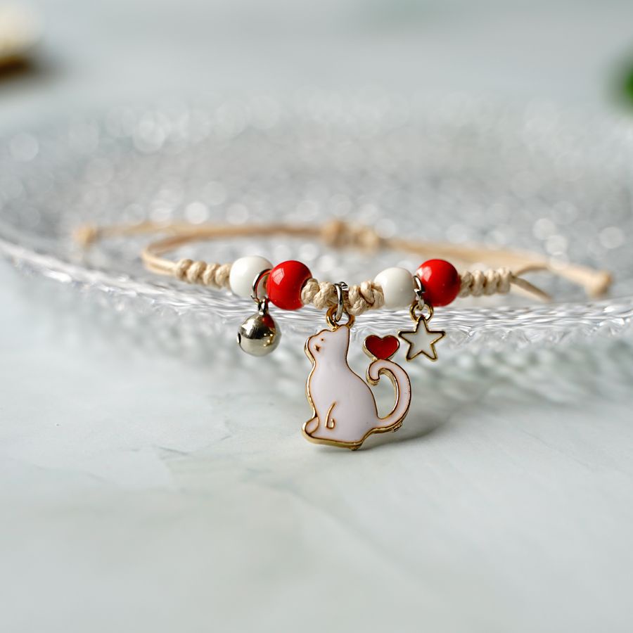 Mới Vòng Đeo Tay Bằng Gốm Họa Tiết Chim Hạc Dễ Thương Bắt Mắt