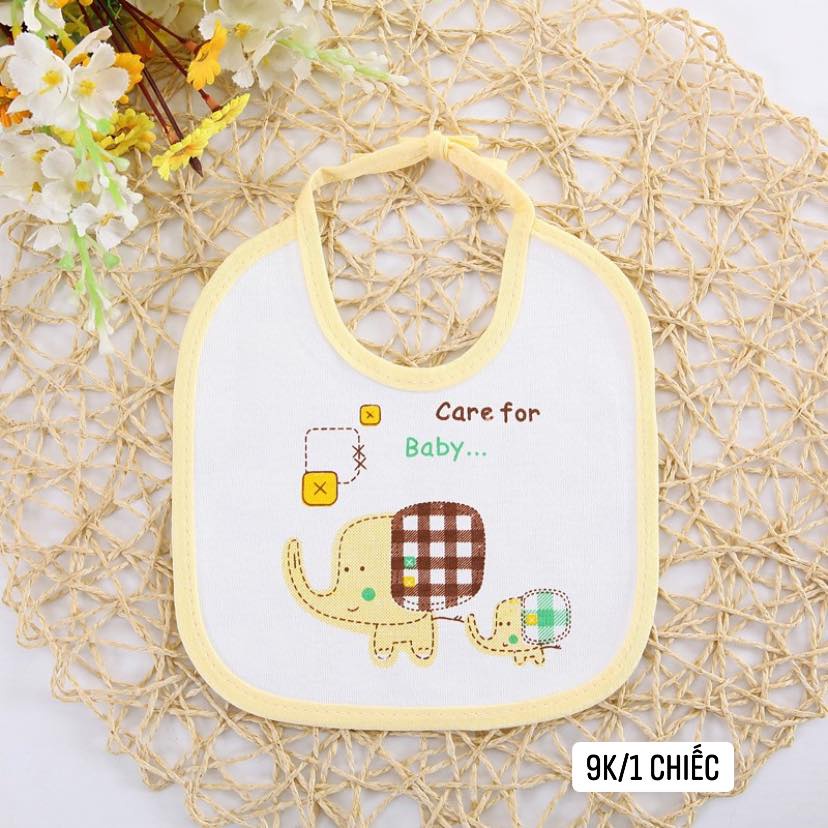 Yếm buộc dây cotton , yếm ăn dặm cho bé
