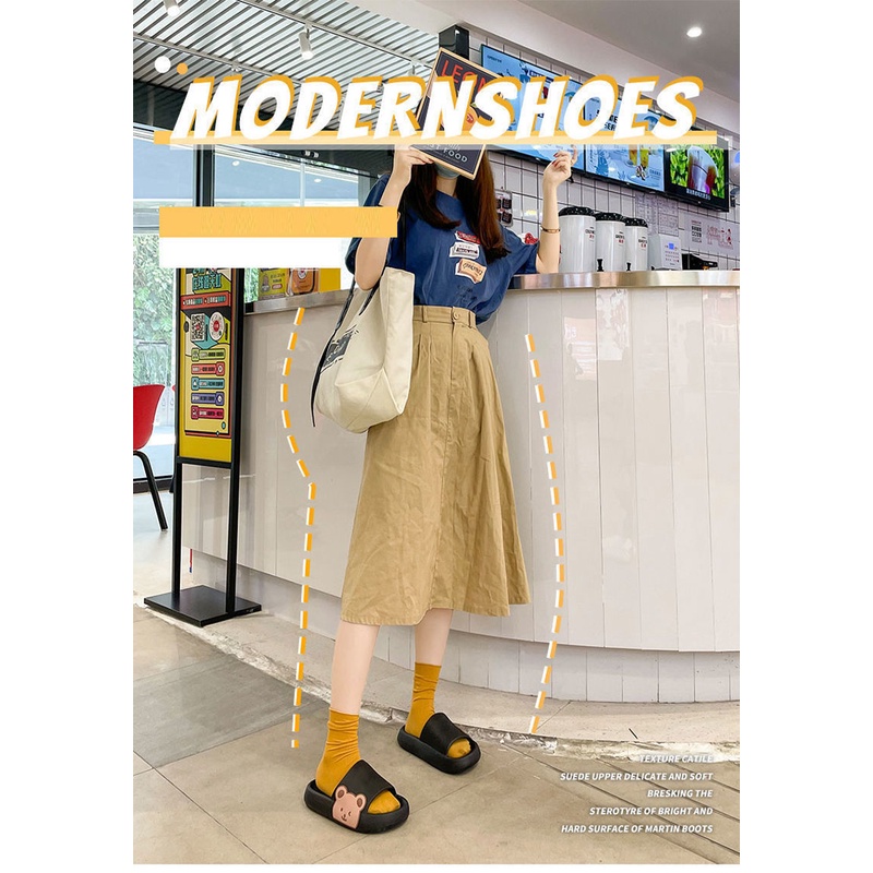 Dép QIAOYILUO chống trượt siêu nhẹ in hoạt hình xinh xắn cho nữ