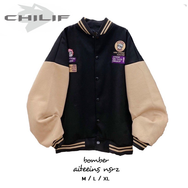 Áo Khoác Bomber 199x chất nỉ dạ dày dặn cực xịn Form unisex Nam/Nữ cực đẹp hàng cao cấp