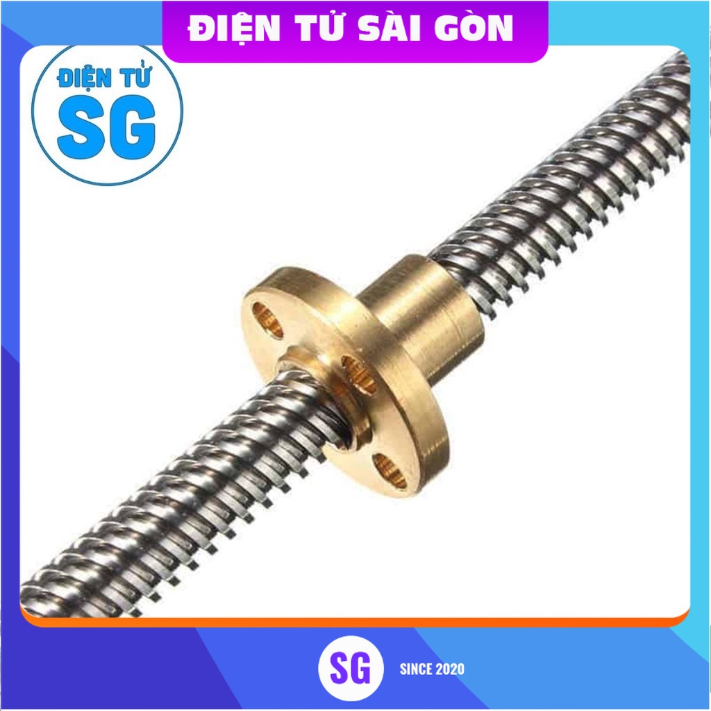 Vitme T8 từ 100mm, 150mm, 200mm, 250mm, 300mm, 400mm, 500mm + Đai ốc