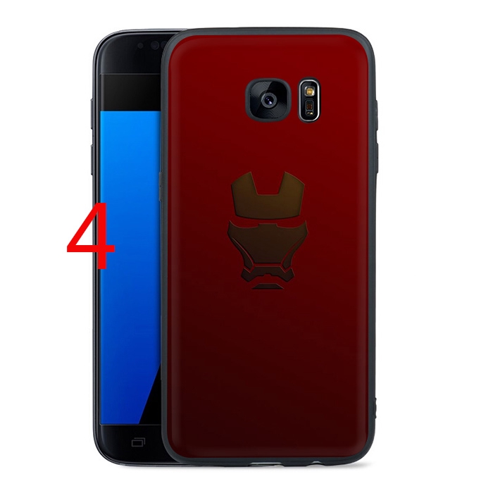 Ốp Lưng Tpu Họa Tiết Hình Iron Man Batman Thời Trang Cho Samsung S7 Edge S8 S9 Plus Note 8 9