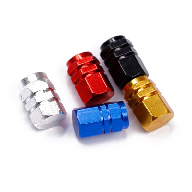 Bộ 4 Nắp Van Bánh Xe Hơi Đường Kính 9mm Bằng Hợp Kim Nhôm Chống Bụi