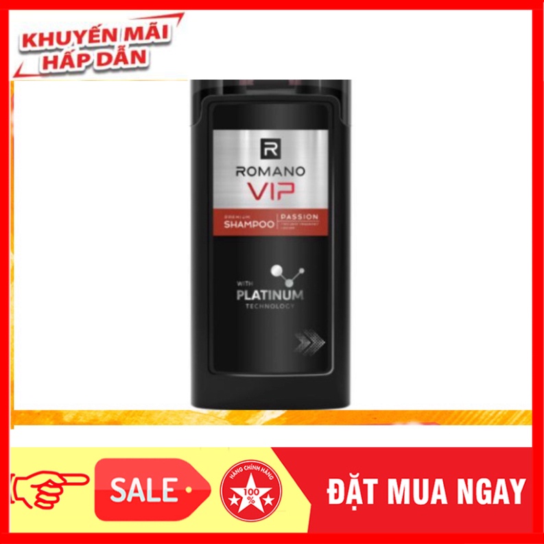 Dầu gội cao cấp Romano Vip sang trọng đẳng cấp tóc chắc khỏe 180gr