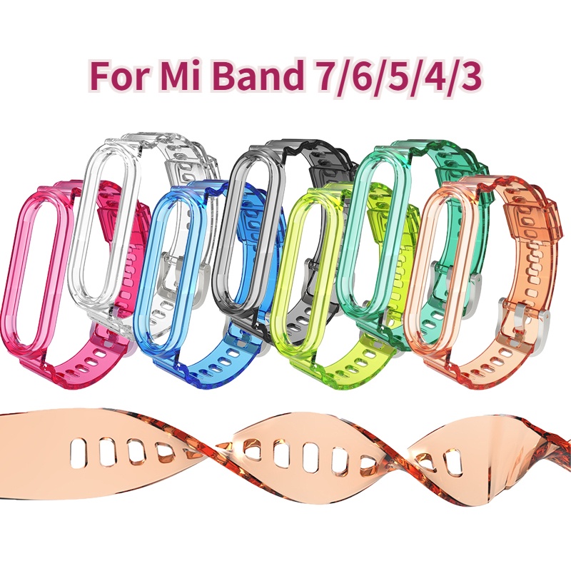 Dây Đeo Trong Suốt Cho Đồng Hồ Thông Minh Xiaomi Mi Band 7/6/5/4/3