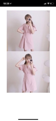 Đầm smi vạt chéo