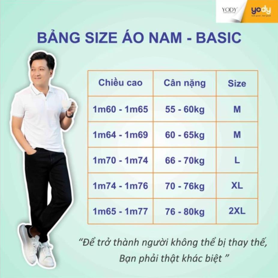Áo Thun Nam Có Cổ YODY, Áo Phông Polo Nam Coolmax co giãn mát lạnh Phối Vai APM3725 - HÀNG MỚI VỀ 2022 2022 Xịn ~