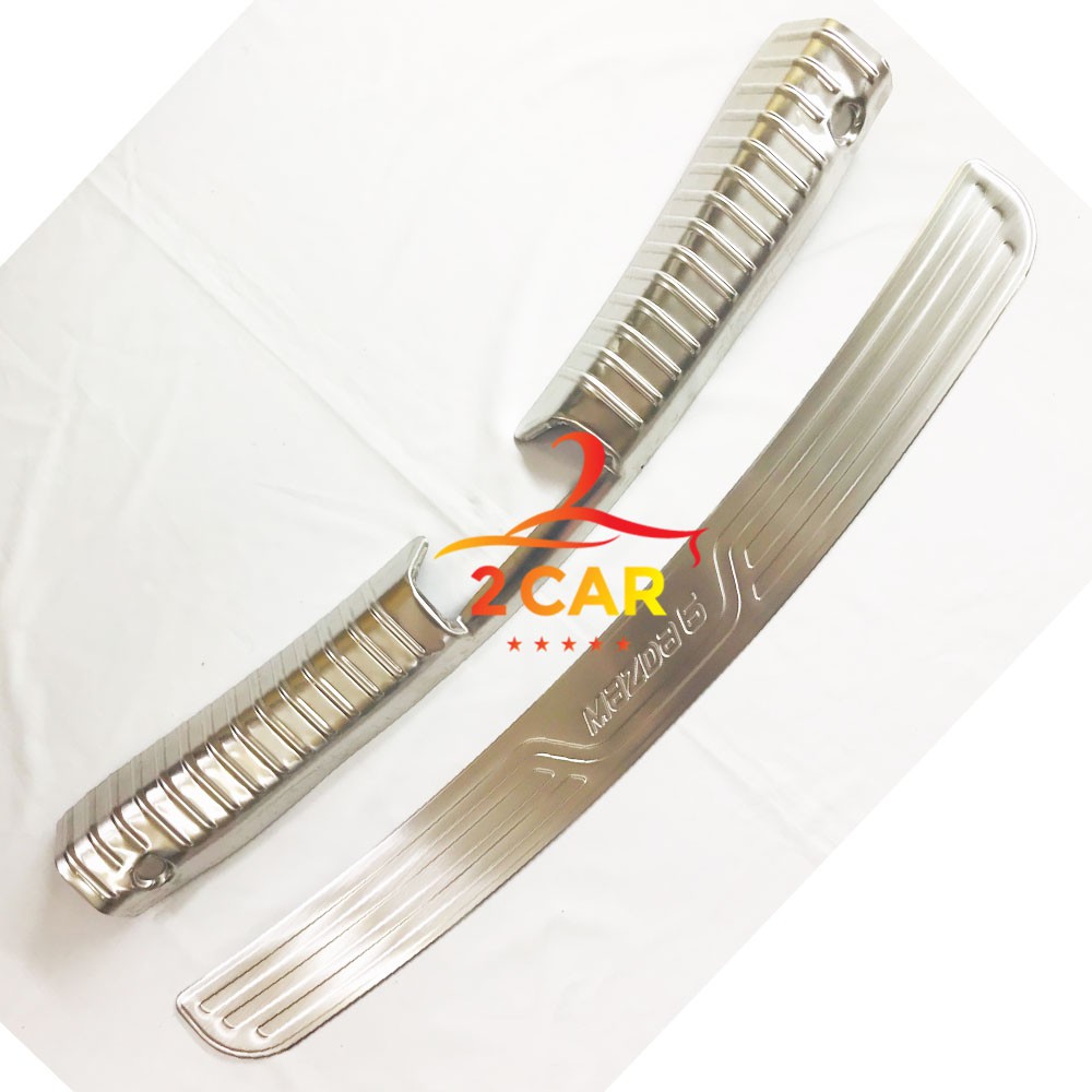 Ốp chống trầy cốp trong, ngoài Mazda 6 chất liệu inox cao cấp