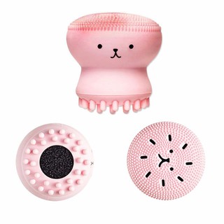 [Hàng mới về] Cọ rửa mặt silicon hình con bạch tuộc dễ thương