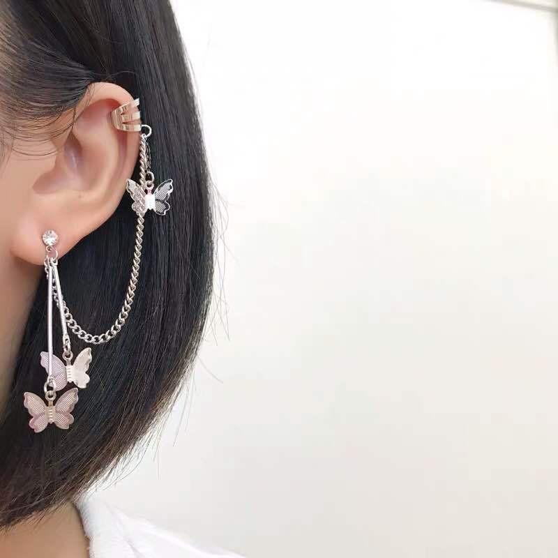 Bông Tai Mạ Bạc 925 Hình Bướm Xinh Xắn Cho Nữ