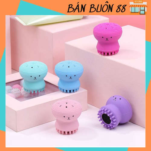 ❌BÁN SỈ❌ Cọ Rửa Mặt Tẩy Tế Bào Chết Thiết Kế Hình Bạch Tuộc Đáng Yêu 1643 shop Giang Phạm