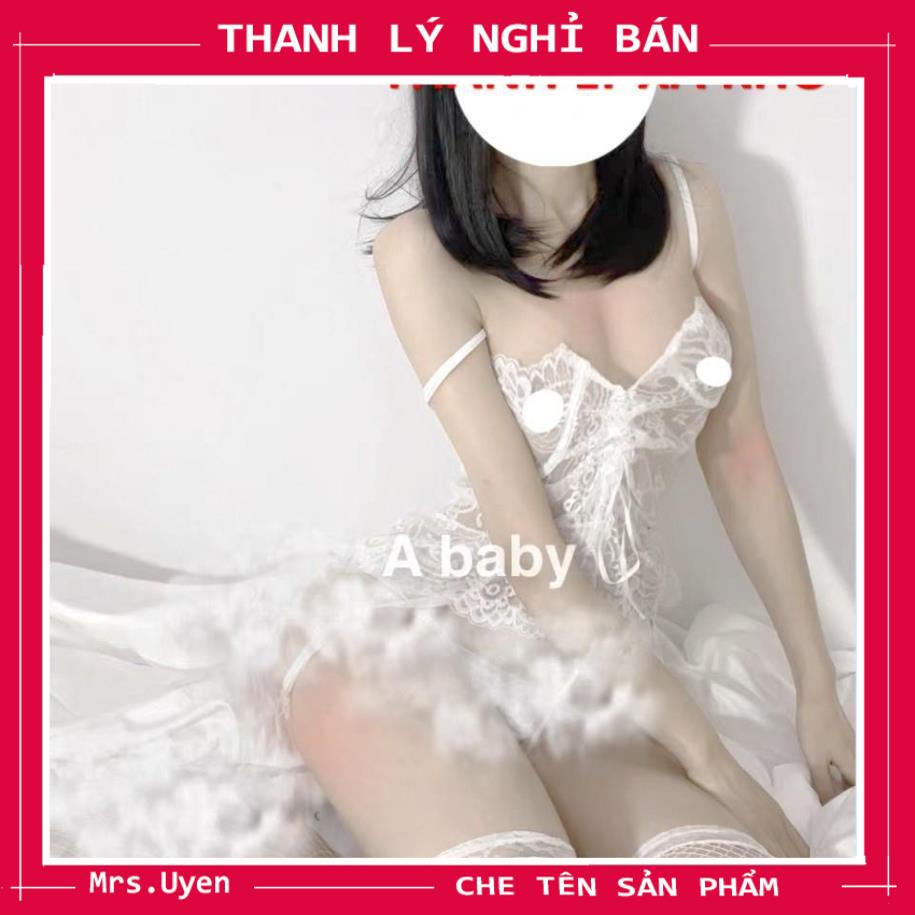 Bộ ngủ body ren quyến rũ, cực tôn dáng, bodysuit ren kèm kẹp, garter corset ren sexy [gc01] | BigBuy360 - bigbuy360.vn