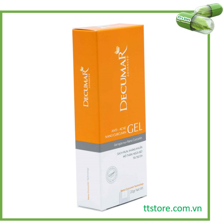 [NEW_Decumar Advanced] Gel ngừa mụn Nano curcumin (Tuýp 20g) [Decuma/ advance/ new/ kem nghệ]