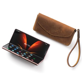 VÍ DA SAMSUNG GALAXY Z FOLD 2 - Chính hãng Khắc Tên, chất liệu da bò