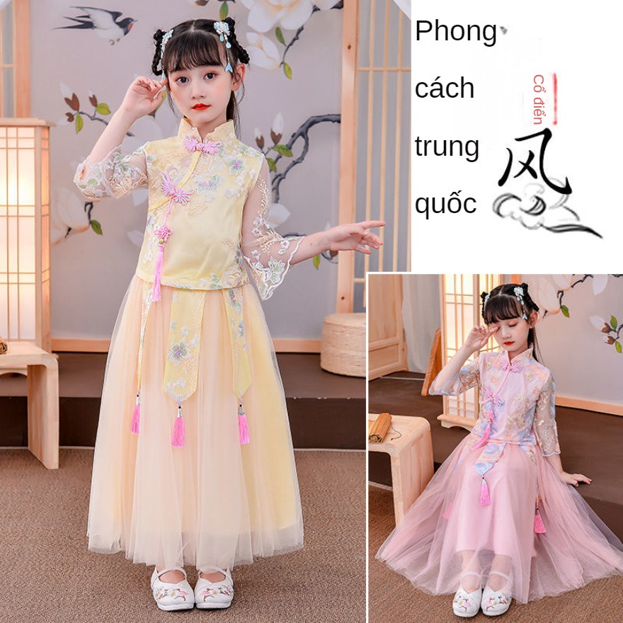 Đầm Hán Phục Phong Cách Trung Hoa Thời Trang Mùa Hè 2023 Mới Cho Bé Gái