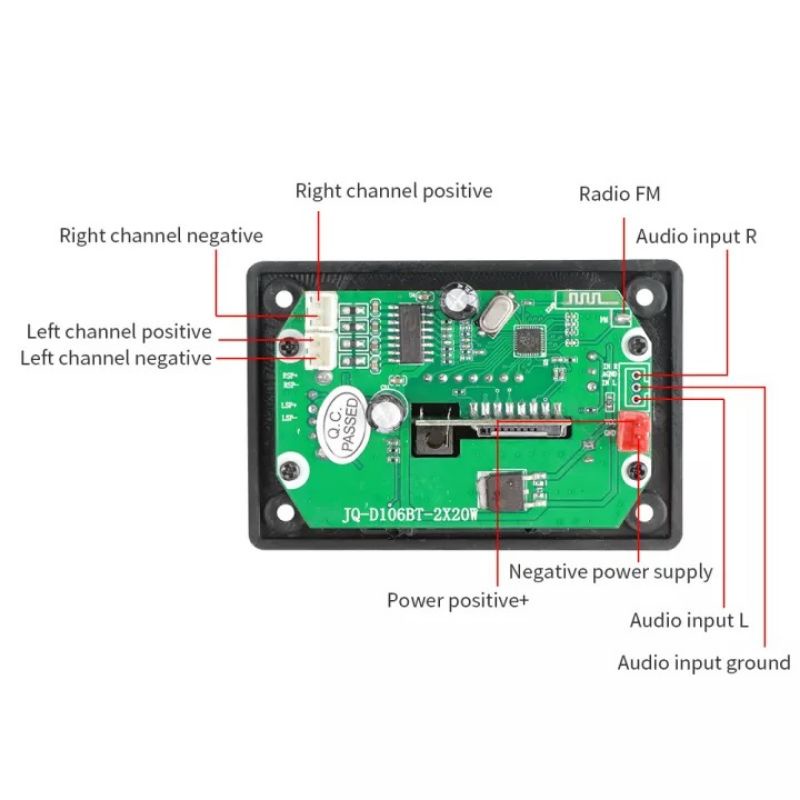 Mạch Bluetooth 5.0 Tích Hợp Công Suất 25W x 2