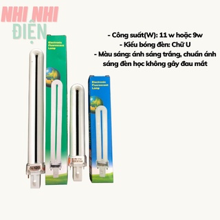 Bóng Đèn Học Sinh Chữ U 9W- 11W Hòa Thái ánh sáng trắng- dùng thay thế bóng đèn học sinh