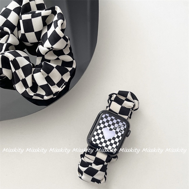 Dây Đeo Thay Thế Bằng Lông Nhung Co Giãn Cho Đồng Hồ Thông Minh Apple Watch Series 7 6 5 4 3 2 SE 41mm 45mm 42mm 40mm 44mm