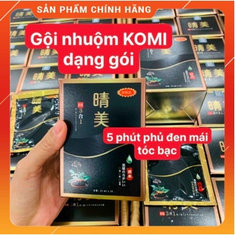 Dầu GỘI NHUỘM tóc Komi dạng gói tiết kiệm(10 gói 25ml)