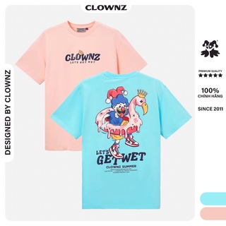 Áo thun tay lỡ local brand unisex Clownz Let's Get Wet T-shirt form rộng, chất cotton màu pastel