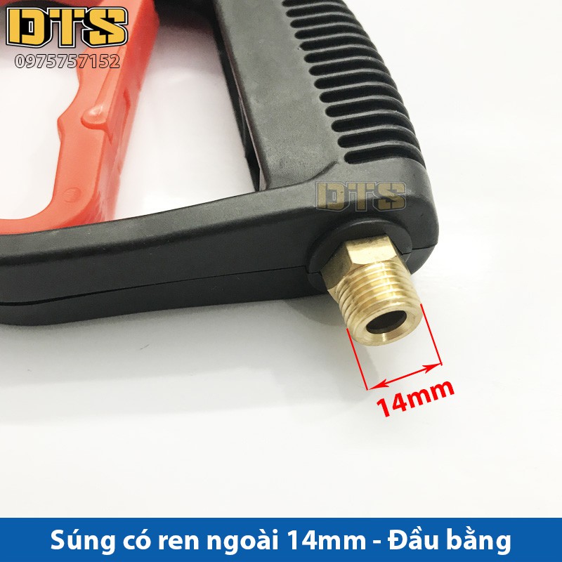 Súng xịt - súng rửa xe áp lực cao DTS1 Ren ngoài 14mm (Đầu bằng)