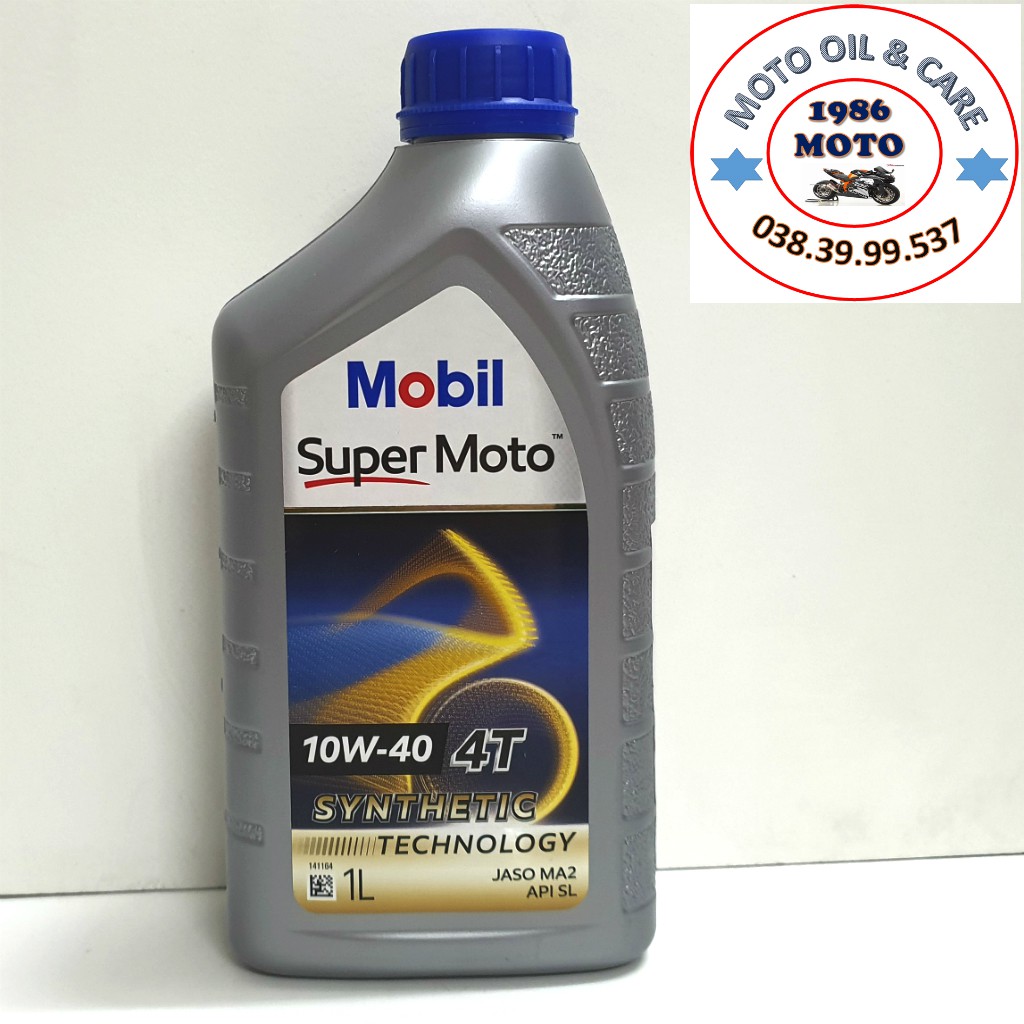 Nhớt Xe số cao cấp MOBIL SUPER MOTO 10W-40 4T NHẬP KHẨU SINGAPORE