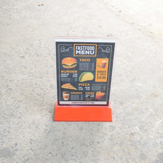 Kệ menu mica A4 - 2 mặt - KT: 21cm x 30cm