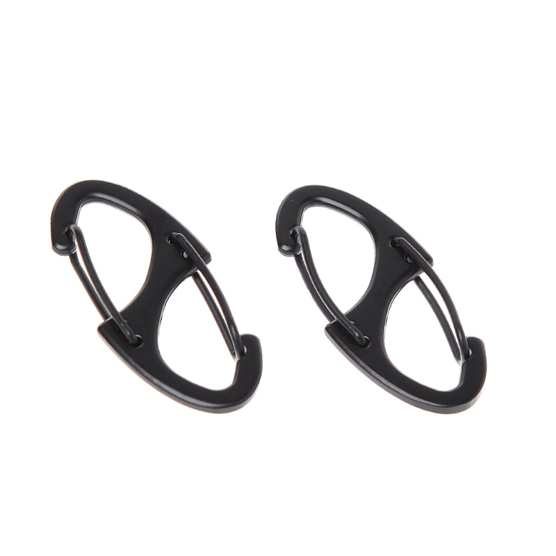 2 móc khóa carabiner hình vòng số 8 EDC bằng hợp kim tiện dụng