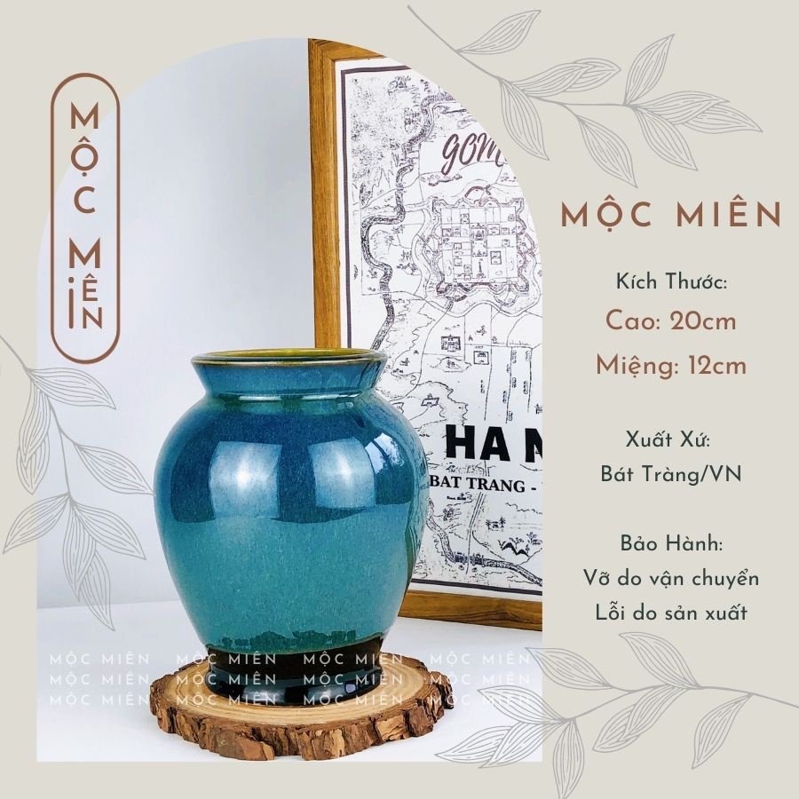 Bình hoa gốm lọ hoa men hoả biến MP decor trang trí nhiều kích cỡ, Mộc Miên gommocmien, gốm sứ bát tràng