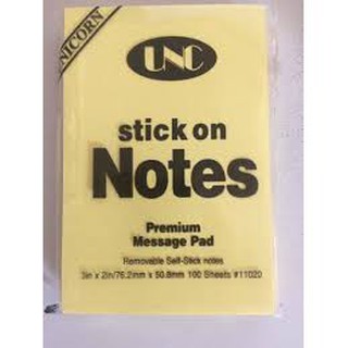 Giấy note vàng 3x2 UNC 4,9cmx7,6cm - GIẤY NOTE - NOTE