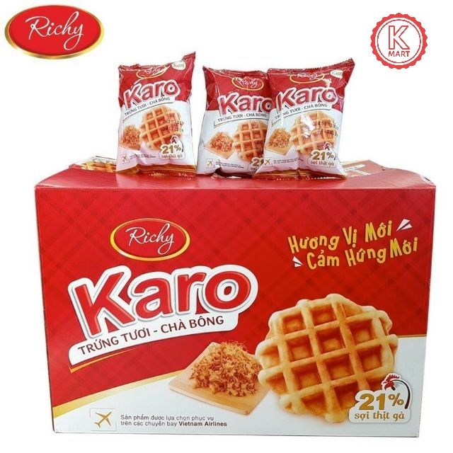 Bánh Trứng Chà Bông KARO ( túi 24 cái )