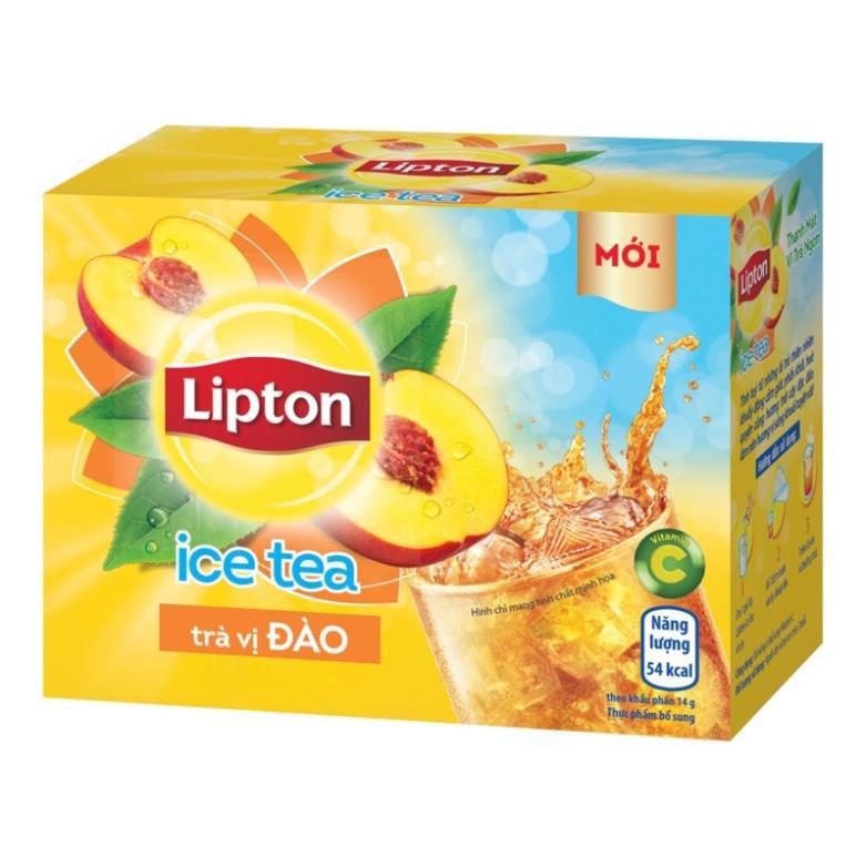 Hộp Quà Tết Lipton/ Trà Lipton Ice Tea Vị Chanh Mật Ong - Đào 224g