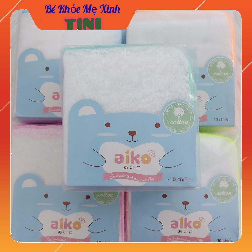 Combo 10 khăn sữa Nhật cao cấp Aiko 4 lớp