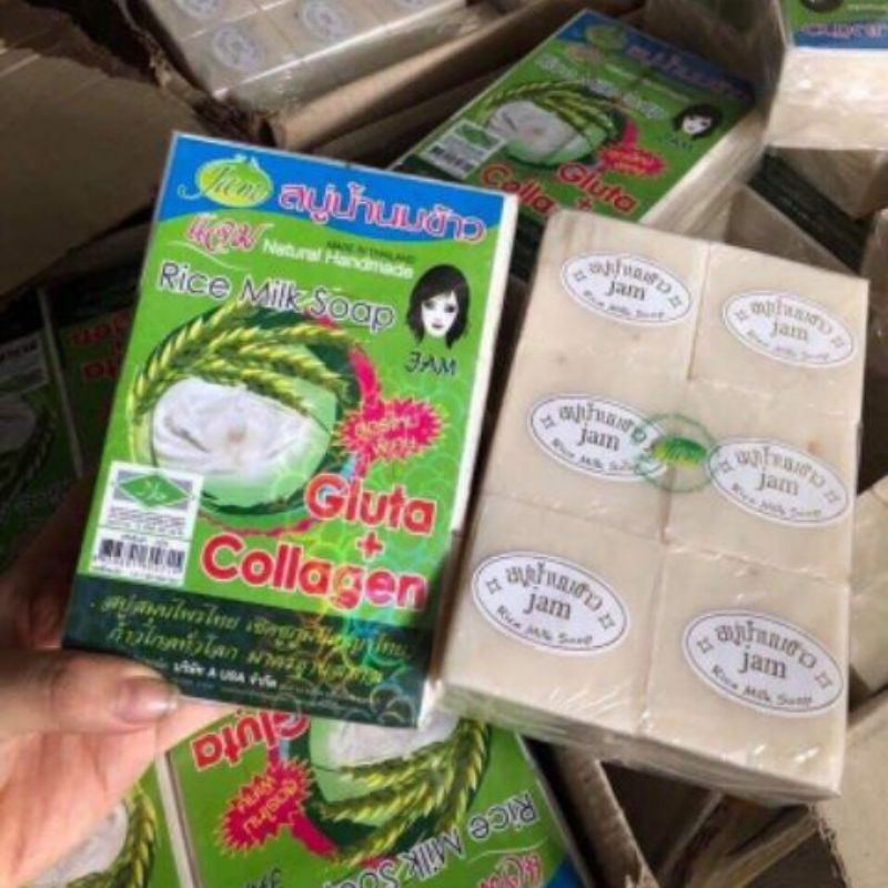 XÀ PHÒNG TRẮNG DA CÁM GẠO THÁI LAN RICE MILK SOAP