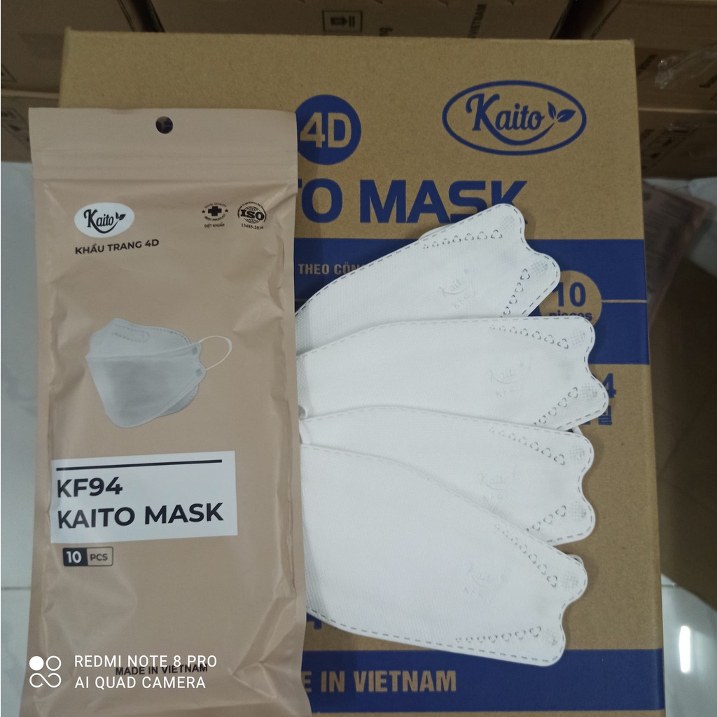 Thùng 300 cái khẩu trang 4 lớp KF94 KAITO MASK 4D chống bụi mịn và kháng khuẩn cao cấp dệt tiêu theo tiêu chuẩn hàn quốc