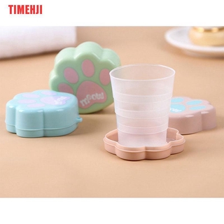 1 Cốc Silicon Gấp Gọn Hình Chân Mèo Đáng Yêu
