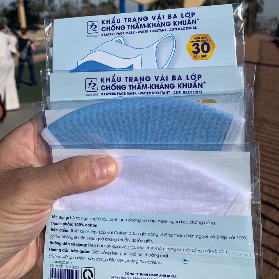 [CHÍNH HÃNG] Khẩu Trang Vải 3 Lớp Kháng Khuẩn - Chống Thấm - Tái Sử Dụng 30 Lần | BigBuy360 - bigbuy360.vn