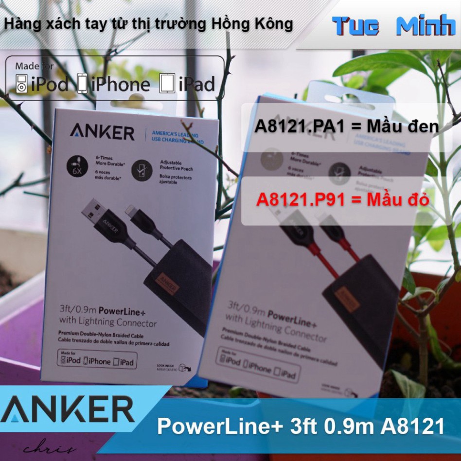 GIÁ CHƯA TỪNG CÓ Cable Lightning Anker Powerline+ A8121 0.9m - Cable sử dụng cho iPhone iPad GIÁ CHƯA TỪNG CÓ