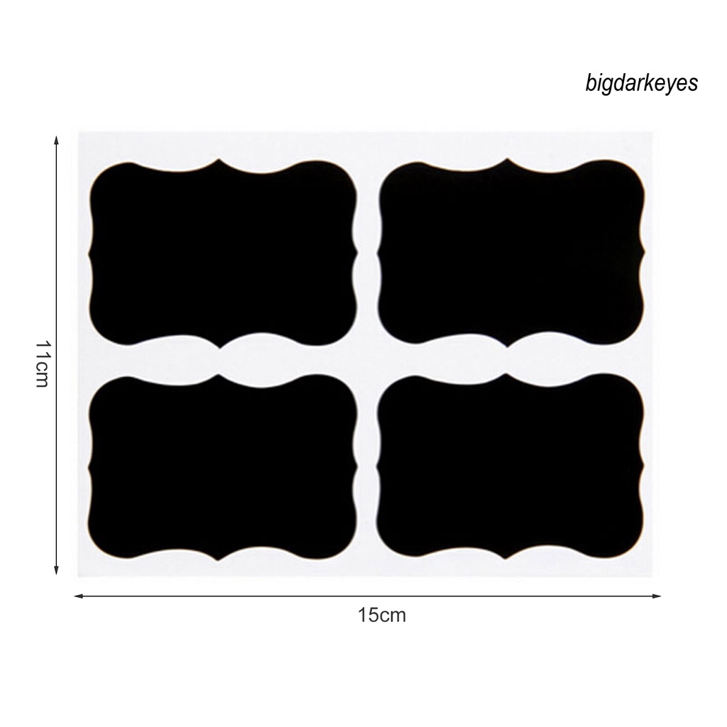 Set 36 Miếng Dán Nhãn Màu Đen Chống Nước Dùng Để Trang Trí Lọ Trong Nhà Bếp