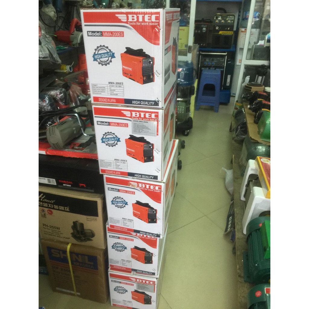 Máy hàn que điện tử mini Btec MMA 200ES, bảo hành 12 tháng