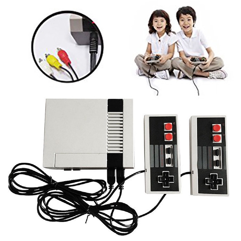 Máy Chơi Game Cổ Điển Fc compact 500 - NES Classic 619 Trò Chơi : Contra/  Mario/  xếp gạch,...Bộ game 4 nút tuổi thơ