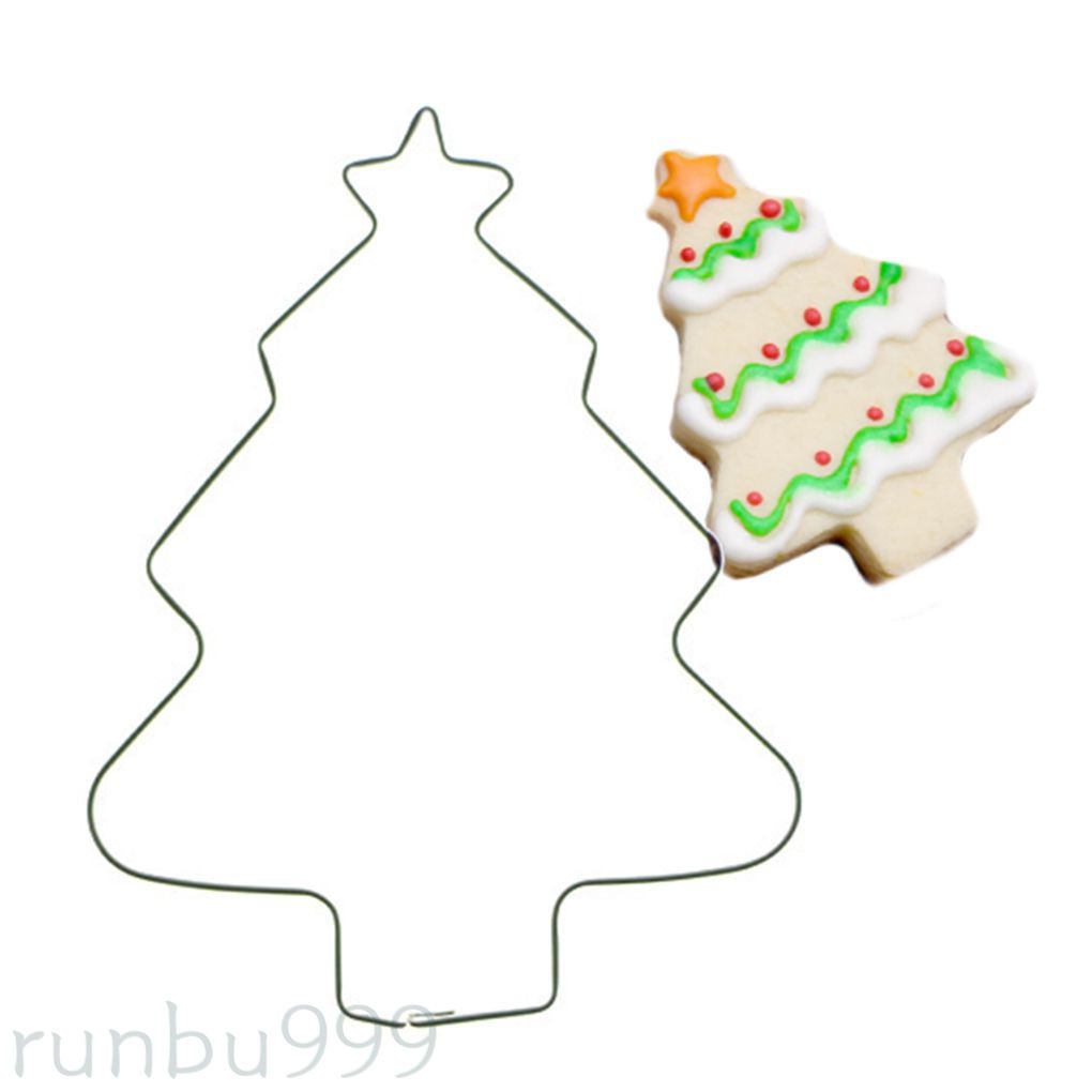 Christmas Tree Cookie Cutter Stainless Steel Biscuit Pastry Mold Cake Baking Tool